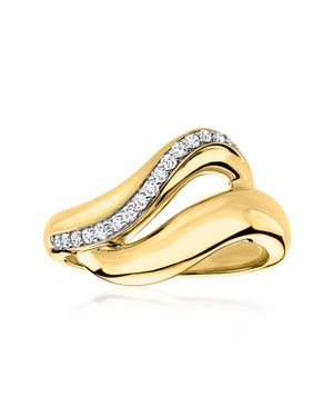 Ross-Simons Diamond Wavy Ring - Metallic