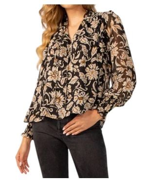 Lavender Brown Molly Top - Black