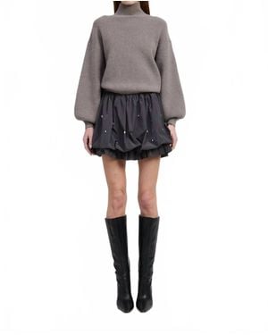 En Saison Florentina Mini Dress - Gray