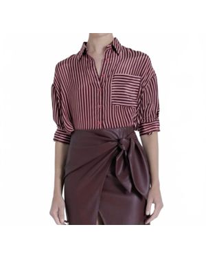 Karina Grimaldi Malaga Striped Top - Purple
