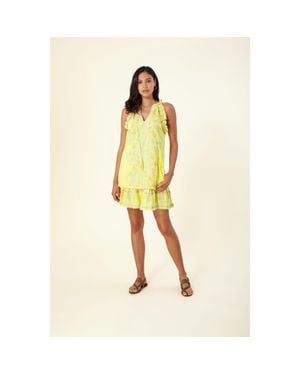 Hale Bob Elodie Embroidered Dress - Yellow