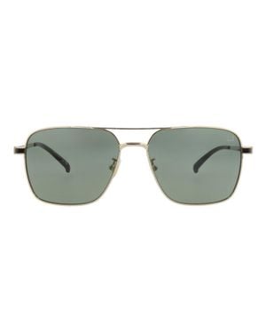dunhill Aviator-Frame Metal Sunglasses - Green