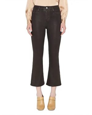 FRAME Le Crop Wax Flare Jeans - Black