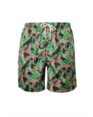 Lia Sahara Patterned Swim Shorts - Green