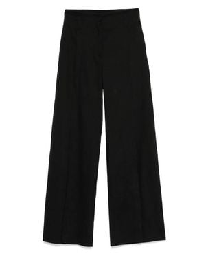 D. EXTERIOR Tailored Straight-Leg Pants With Minimalist Design - Black