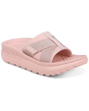 Vionic Rebound Peach Adjustable Strap Slide Sandals Gal982 - Pink