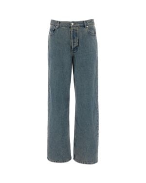A.P.C. Light Aaron High-Rise Wide-Leg Jeans - Blue