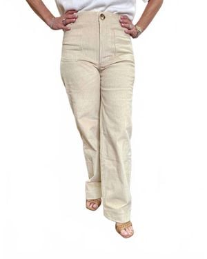 SOFIA The Label Dani High Rise Pants - Natural