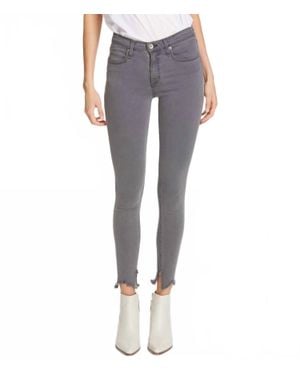 Rag & Bone Cate Mid-Rise Skinny Ankle Jeans - Gray