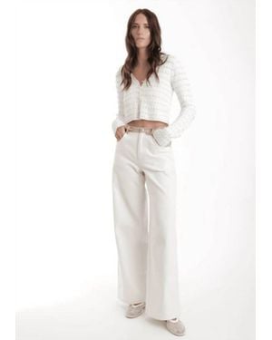Karina Grimaldi Sami Denim Combo Pant - White