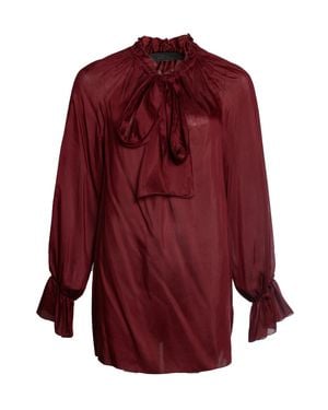 The Row Wine Blouse With Bow - Red