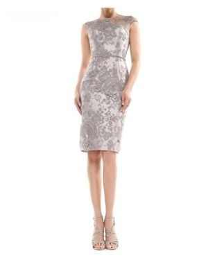 Colors Dress Embellished Cocktail Dress - Gray