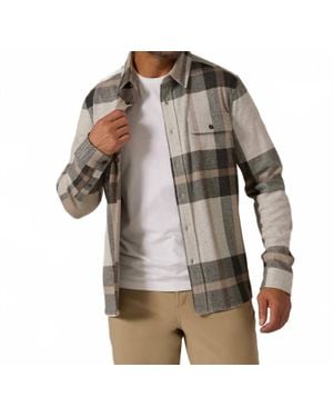 7 Diamonds Plaid Soft Knit Shirt - Natural