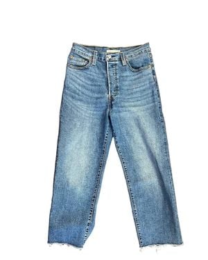 Levi's Ribcage Straight Ankle Jeans - Blue