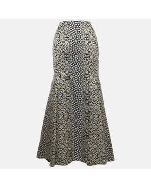 Carolina Herrera Jacquard Maxi Skirt - Gray