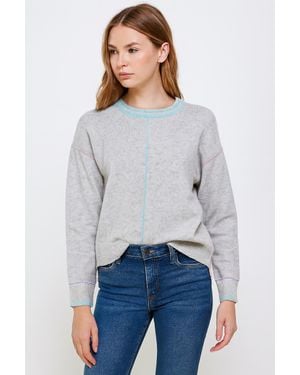 InCashmere Cashmere Pullover With Tipping - Gray