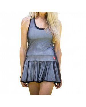 Love Love Tennis Sandra Dee Court To Cocktails Tennis Dress - Blue
