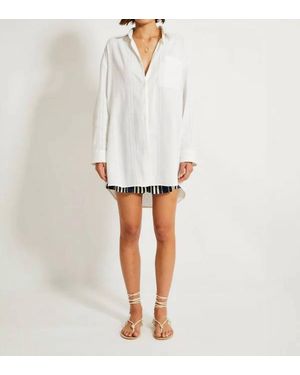 lemlem Long Sleeve Mini Dress - White