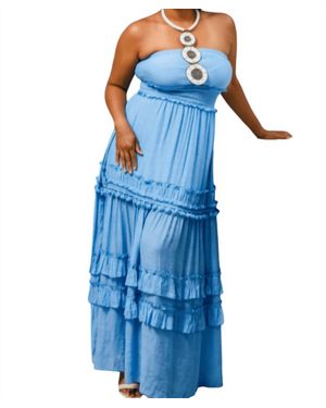 Dress Day Maxi Smocked Dress - Blue