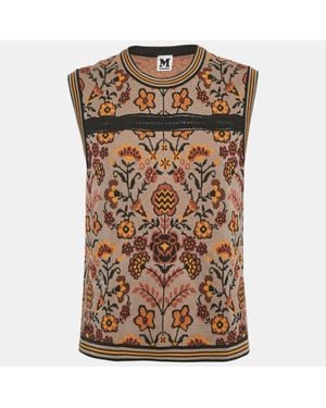 Missoni Patterned Knit Sleeveless Top - Brown