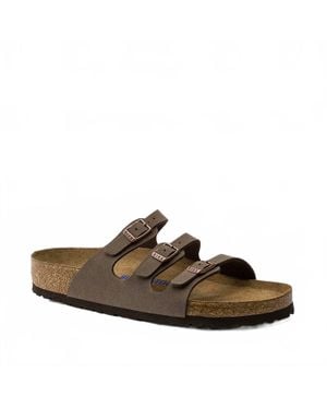 Birkenstock Florida Leather Soft Footbed Sandal - Brown