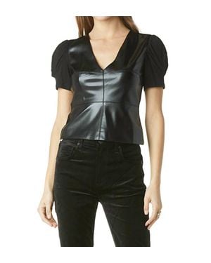 Tart Collections Harper Vegan Leather Top - Black