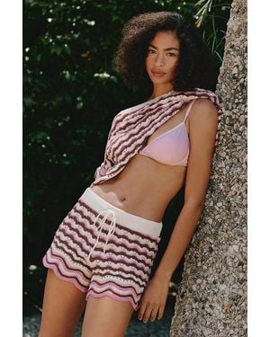 LSPACE Sun Chaser Crochet Shorts - Black