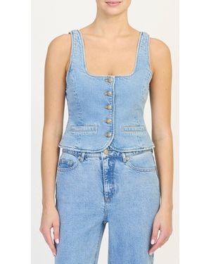 Cinq À Sept Zephyr Denim Rowena Top - Blue