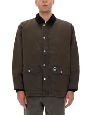 Obey Cotton Sports Jacket - Brown