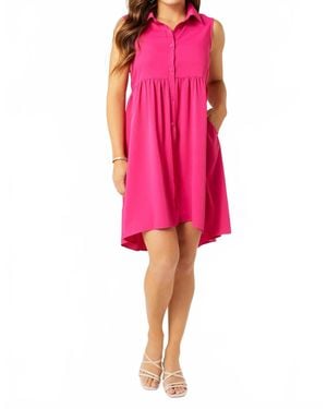 Coco + Carmen Georgina Sleeveless Dress With Collar - Pink
