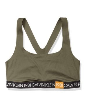 Calvin Klein 1981 Bold Unlined Bralette - Green