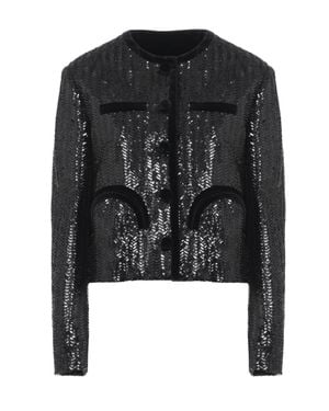 Blazé Milano All About You Shamo Sequined Cropped Blazer - Black