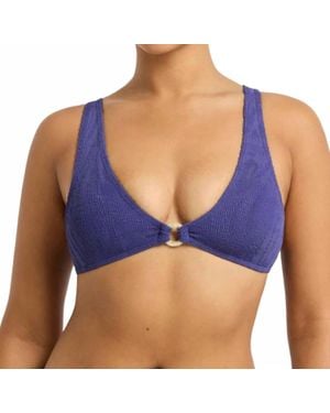 Bondeye Ring Scout Crop Swim Top - Blue