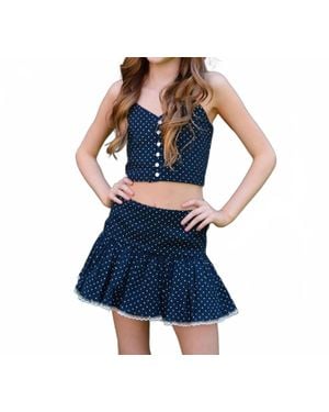 KatieJnyc Girls Clarke Polka Dot Camisole - Blue
