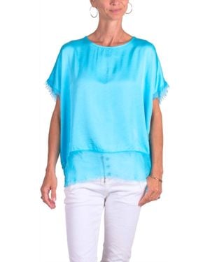 Gigi Moda Turin Silk Top - Blue