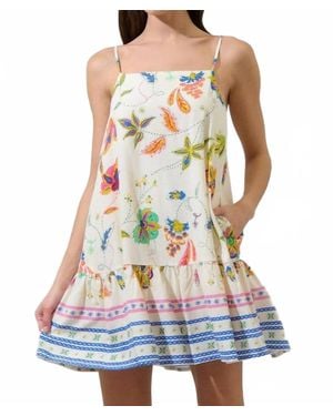 Sugarlips Floating Florals Mini Dress - Blue