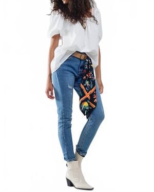 Q2 Peasant Blouse - Blue