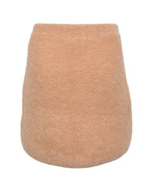 Ba&sh Fur-Accent Mini Skirt - Natural