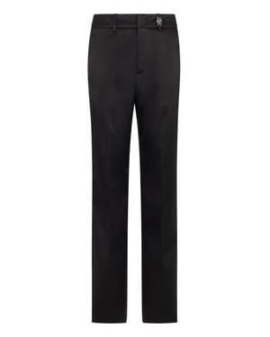 Philipp Plein Satin Straight Fit Pants - Black