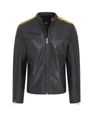 Infinity Leather Classic Quilted Leather Biker Jacket - Black