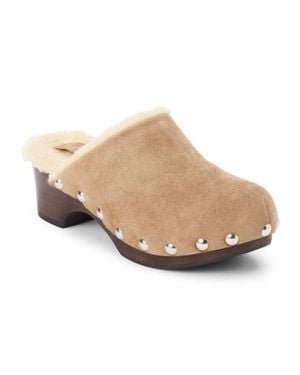 Matisse Mayfair Clog Suede Slipper - Natural