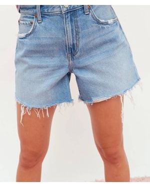 DAZE Crossroads Mid Rise Shorts - Blue