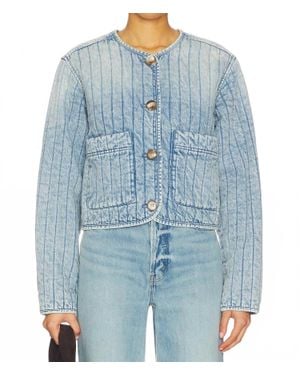Blank NYC Quilted Denim Jacket - Blue
