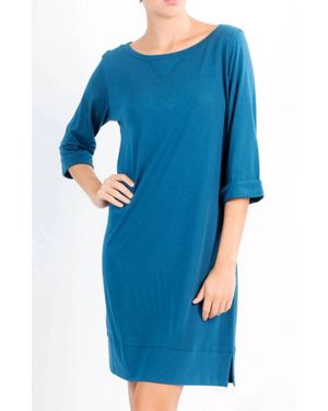Twelve Eighty Eight Malibu Quarter Sleeve Lounge Dress - Blue