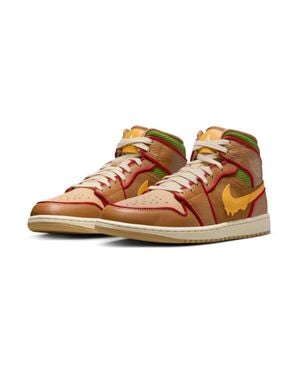 Nike Air 1 Mid Se 'Cheeseburger' Shoes - Brown