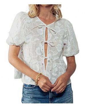 Urban Daizy Grace Puff Sleeve Top - Gray