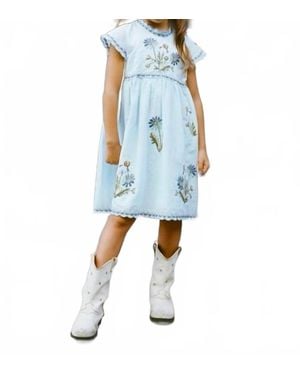 Sea Ayda Embroidered Dress - Blue