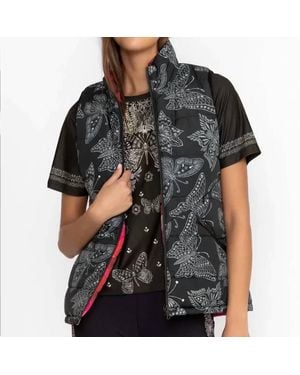 Johnny Was Braemar Puffer Vest (Reversible) - Black