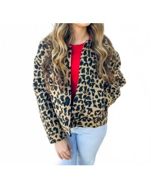 Miou Muse Run This Town Leopard Jacket - Red