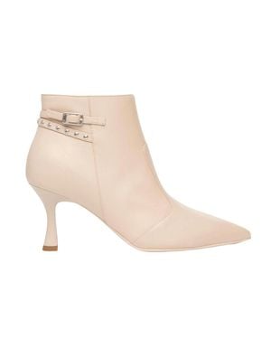 Nero Giardini Pointed Toe Ankle Boot - Natural